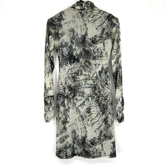 Boston Popper Dress Andrea Behar Printed Turtleneck Long Sleeve - Picture 7 of 9